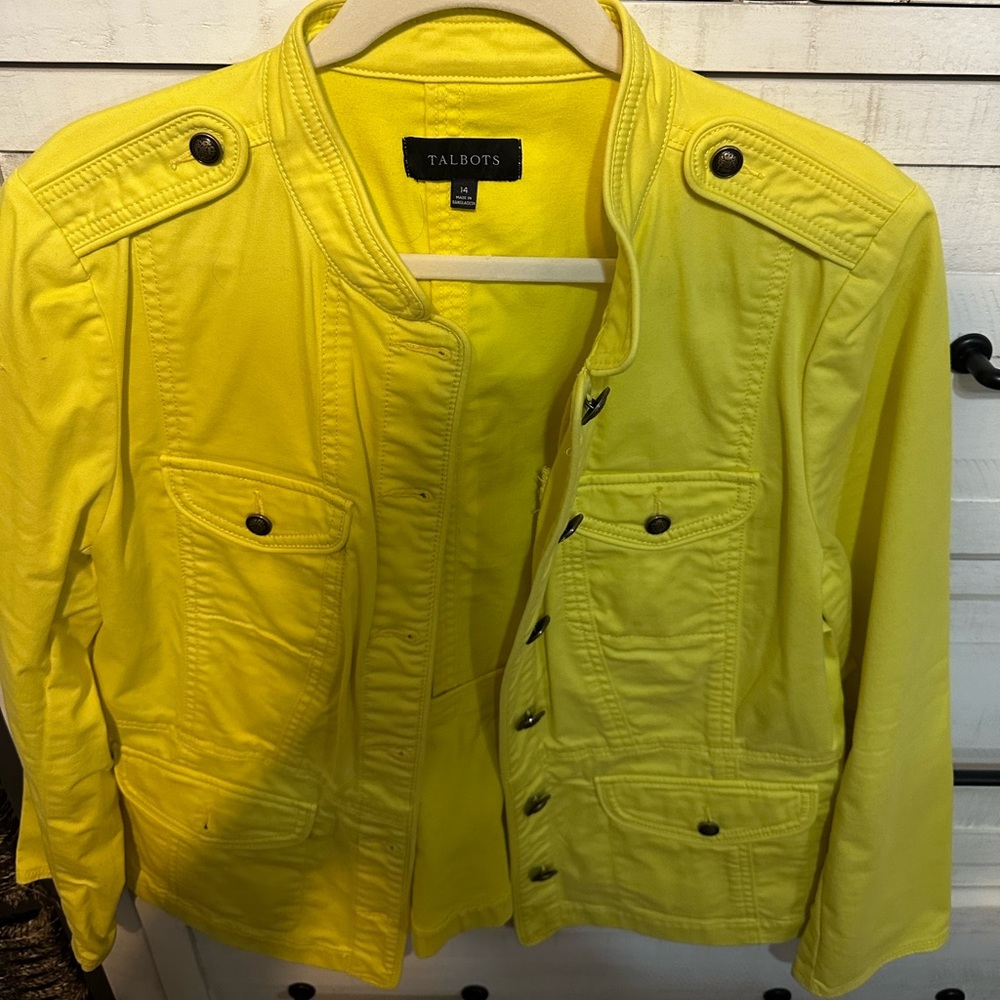 Bright Yellow Jacket From Talbots - image 1